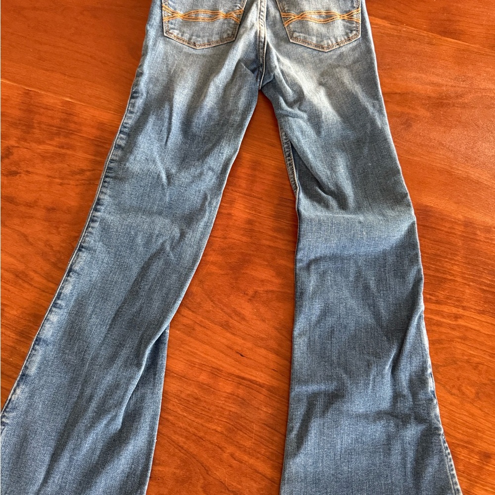 Flare Leg Girls Blue Jeans - Picture 2 of 5